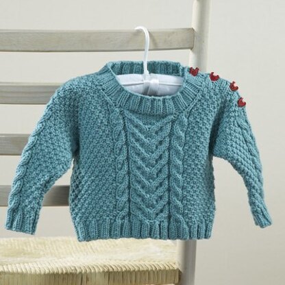 630 Martius Baby Pullover - Sweater Knitting Pattern for Babies in Valley Yarns Valley Superwash