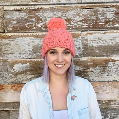 Pomtastic Cabled Hat