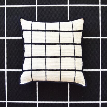 Checker It Out Crochet Pillow