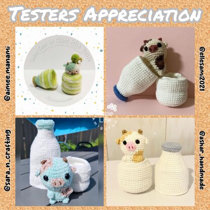 Baby Cow in Giant Milk Bottle