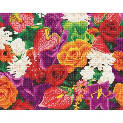 Crystal Art Kit (Large) - Flowers Diamond Painting Kit - 19.7" x 15.75"