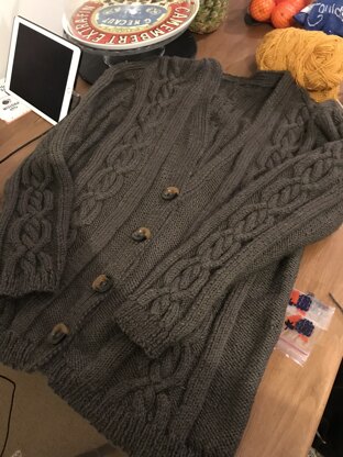 Men’s chunky knit cardigan