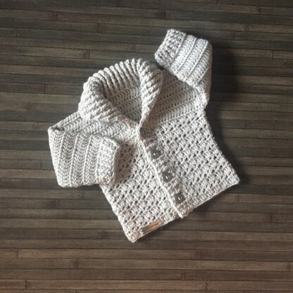 Corbin Shawl Collar Cardigan Hat and Booties Set