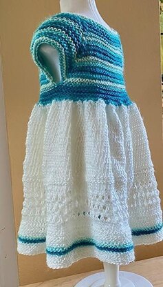 Blue waves baby dress