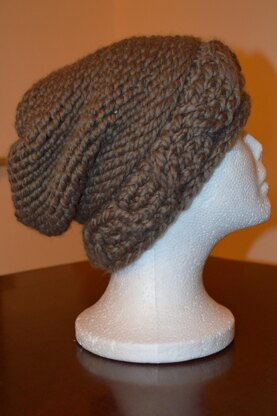 Cable Brimmed Slouch Hat