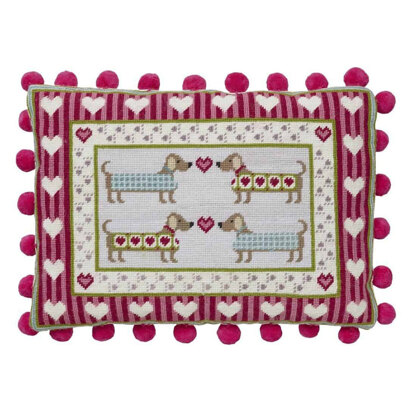 Historical Sampler Company Sausage Dog Tapestry Kit - 43cm x 31cm