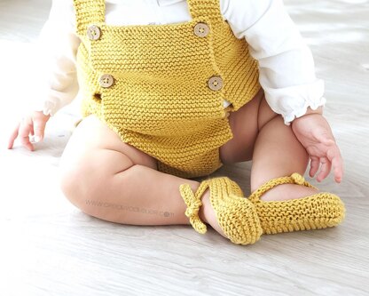 6-12 months - BUTTON-UP Knit Romper Pattern