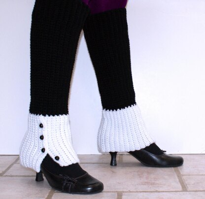 Dowager Faux Spats Leg Warmers