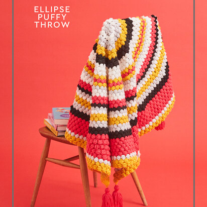 Elipse Puffy Throw - Free Crochet Pattern For Home in Paintbox Yarns Simply Chunky