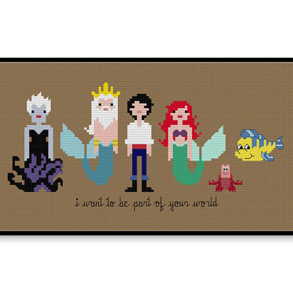 The Little Mermaid - PDF Cross Stitch Pattern