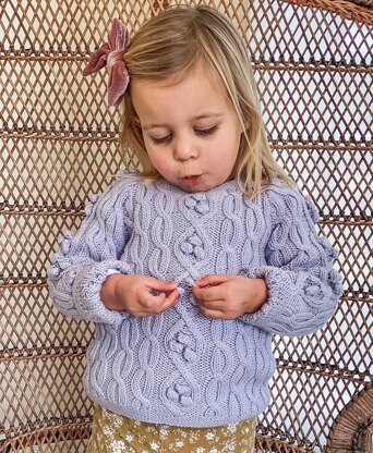 Cuddly Cables Sweater for a Toddler