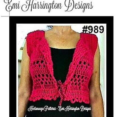 989-pink shrug vest