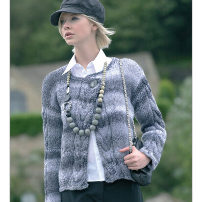 Cardigan in James C. Brett Marble Chunky - JB022