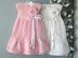 Knitting PATTERN Christening Baby Dress Knitted Flower