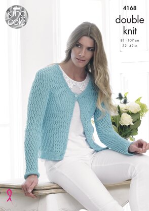 Cardigan and Sweater in King Cole DK - 4168 - Downloadable PDF