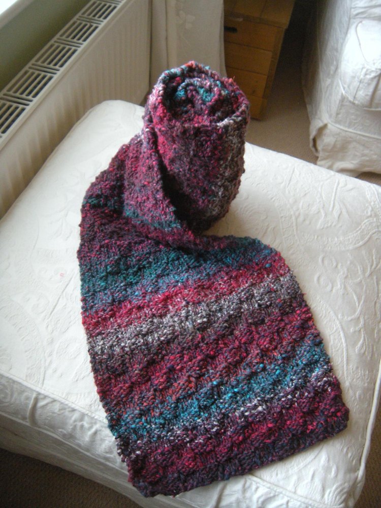 Basket weave scarf Knitting pattern by Samantha Paya