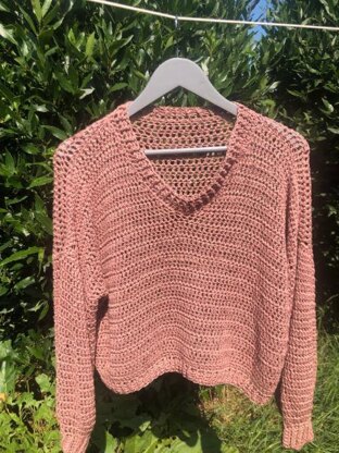 Easy Summer/Autumn Crochet Sweater Pattern, Cropped Crochet Sweater