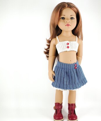 GOTZ 18/19" Doll Brenda Top and Skirt Set