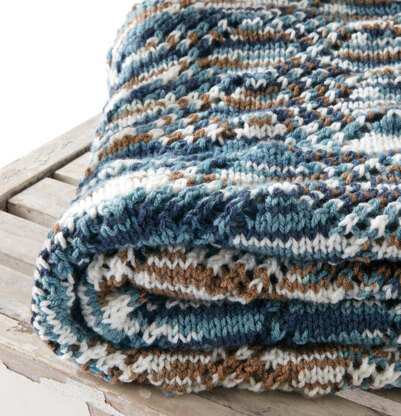 Crystal Lace Knit Blanket in Caron Jumbo - Downloadable PDF