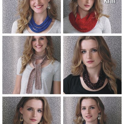 Necklaces, Snoods, Collar & Scarf in King Cole Cosmos - 4392 - Downloadable PDF