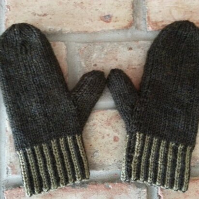 Men's Faux Rib Mittens