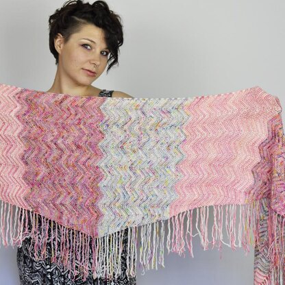 Chevron Fringe Shawl