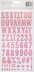 American Crafts Tealightful Thickers Stickers 5.5"X11" 138/Pkg - Letter Alpha/Pink Glitter Foam