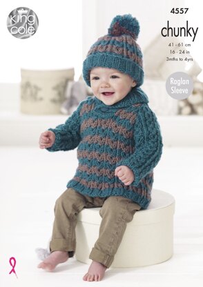 Baby Set in King Cole Chunky - 4557 - Downloadable PDF