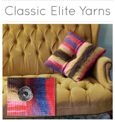 Button Center Pillow in Classic Elite Yarns Liberty Wool Print - Downloadable PDF