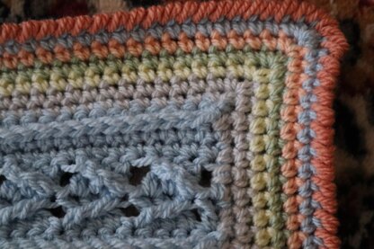 EASY Knit Cabled Dish Cloth, by Bonnie Barker 