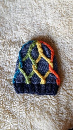 Rainbow Cable Cocoon and Hat
