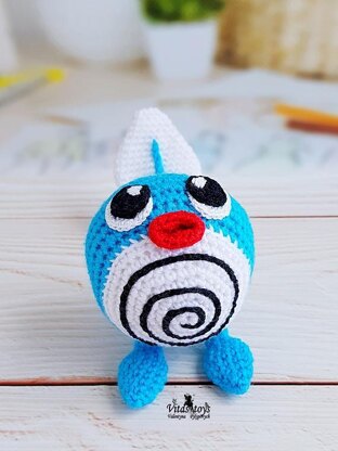 Pokemon PoliWag amigurumi toy