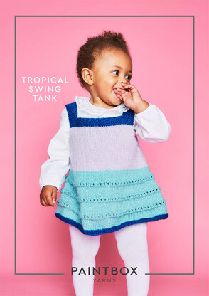 "Tropical Swing Tank" - Top Knitting Pattern in Paintbox Yarns Simply DK - DK-Baby-002