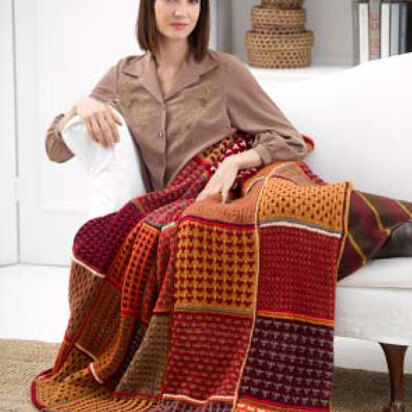 Fall Colors Afghan in Lion Brand Vanna's Choice