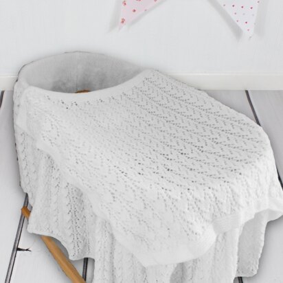 Knitting Pattern moses basket cover UK & USA Terms #241