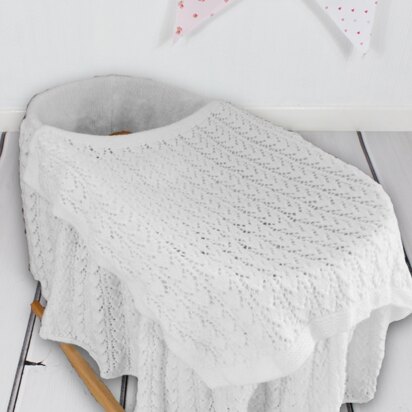 Knitting Pattern moses basket cover UK & USA Terms #241 - knitting pattern