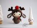 Christmas Deer Doll. Crochet Tanoshi.