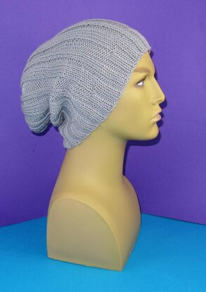 Rib Pattern Super Slouch Hat