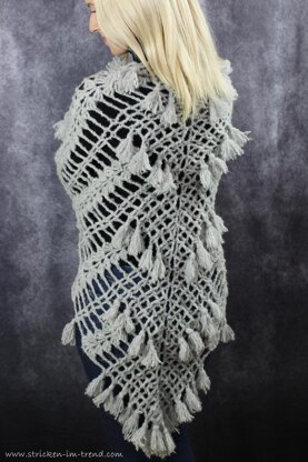Crochet Pattern Triangle Shawl BioTronik #6 | Autumn Crochet Shawl | Alpaca Wrap PDF