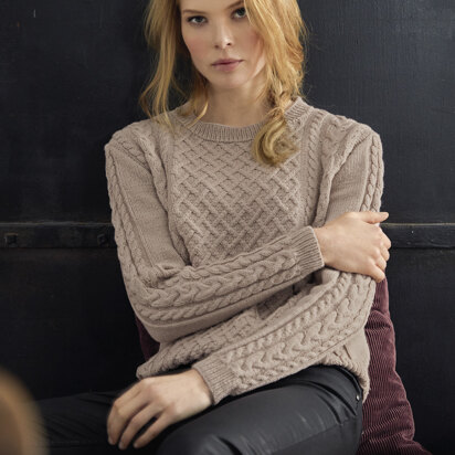 Striped Pullover in Lana Grossa Gomitolo Summer Tweed - 09 - Downloadable  PDF