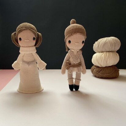 Star Wars Leia and Rey (Pocket size) - Crochet Pattern/amigurumi