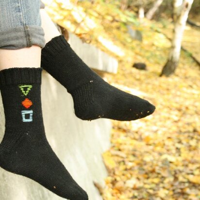 Geometry Socks - knitting pattern