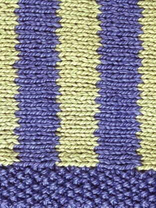 Sideways Knit Striped Pullover #108