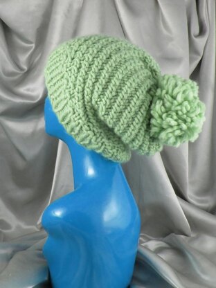 Superfast Swirl Bobble Slouch Hat