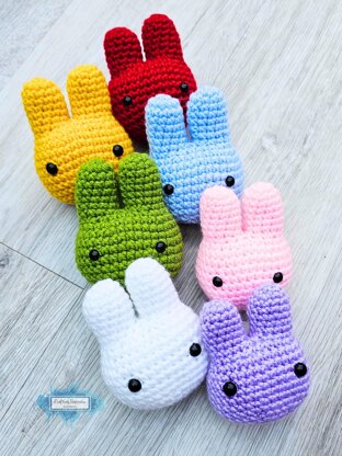 Bunny Head Crochet Pattern - 4 Sizes
