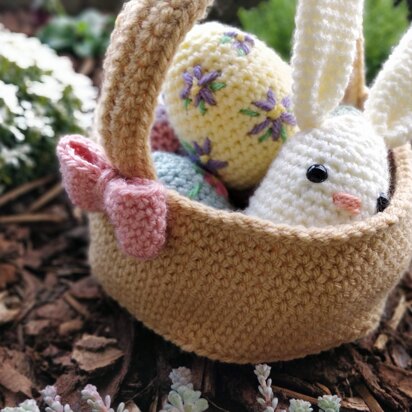 Easter bunny egg basket