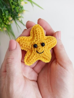 Crochet star pattern, NO SEW Christmas star ornament, easy crochet pattern