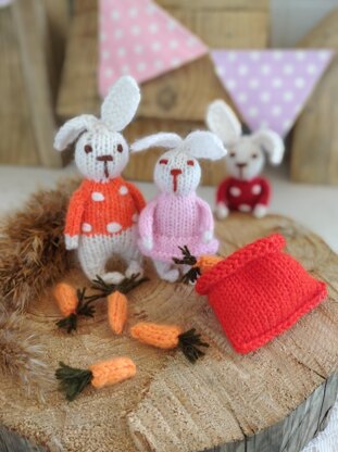 Rabbit toy knitting pattern