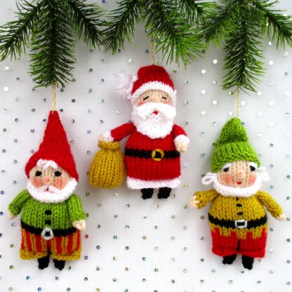 Santa and his Elves Knitting pattern by Dollytime | LoveCrafts