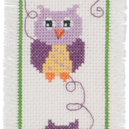 Permin Owls Bookmark Cross Stitch Kit - 7cm x 22cm